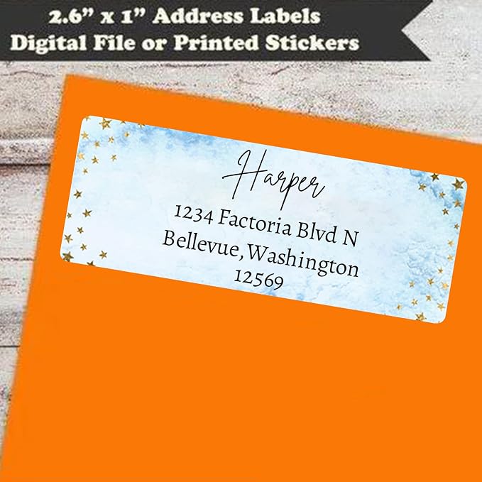 LINMAGCO Personalized Return Address Labels Gold 500 Pcs Mail Labels - Image 4