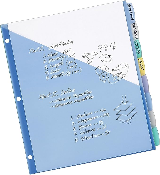 Avery Write & Erase Pocket Plastic Dividers - Image 4