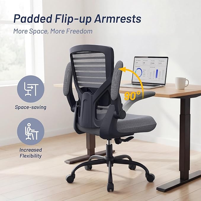 Office Desk Chair for Long Hours & Back Pain Relief – 4“ Thick Molded Foam - Image 7