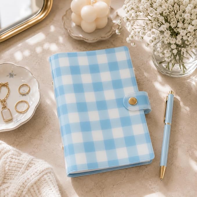 Pearhead Blue Gingham 5x7 Binder Journal - Image 8