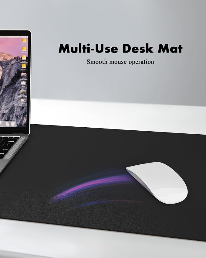YSAGi Double-Sided Desk Pad, Leather Desk Mat, Eco Cork Desk Pad Protector - Image 6