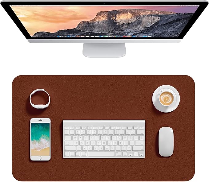 Hsurbtra Desk Pad, 23.6" x 13.8" PU Leather Desk Mat, M Extended Mouse Pad by Hsurbtra