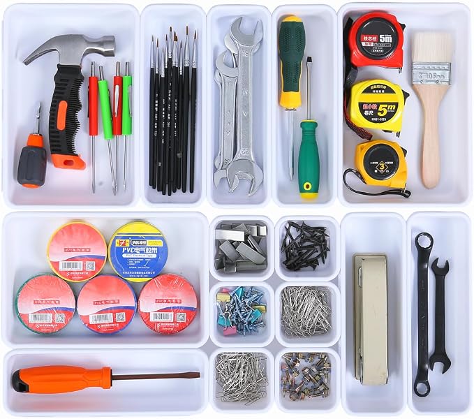 Kutesna 15 PCS Interlocking Desk Drawer Organizer Separator - Image 6
