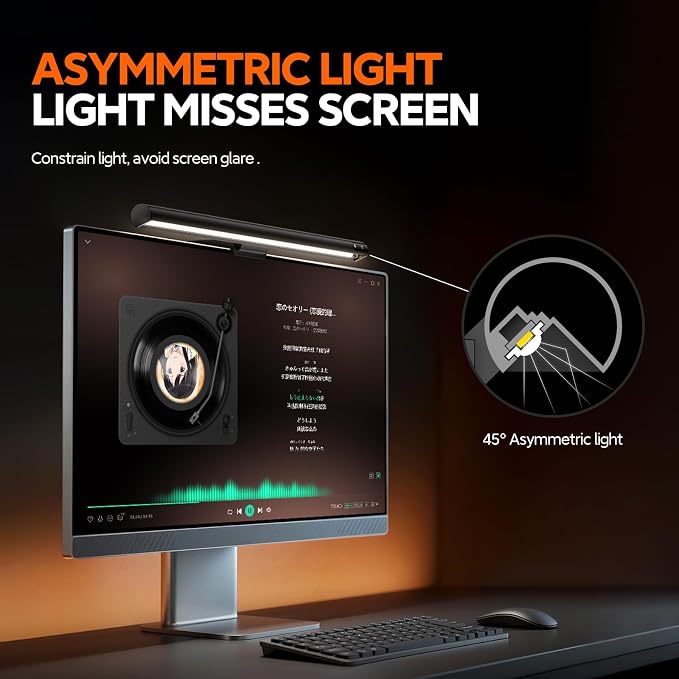 LYMAX Monitor Light Bar, Eye-Care USB Computer Lamp Dimmable Screen Light Bar - Image 3