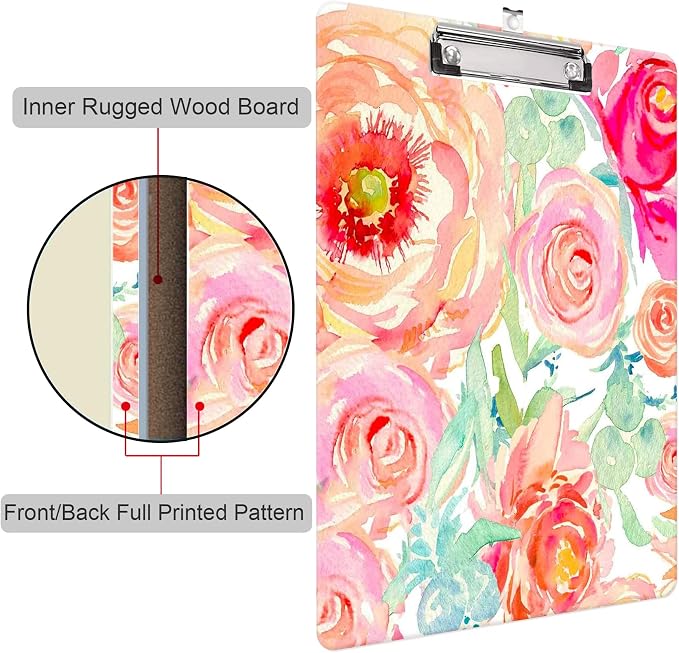 Fashion Clipboard, A4 Letter Size Wooden Decorative Clipboards - Image 5