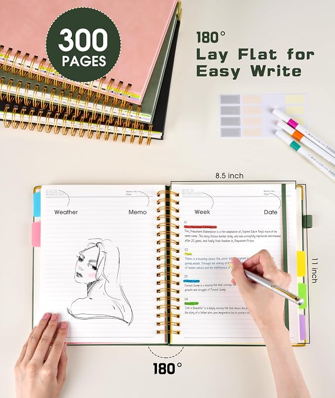 Hardcover Spiral Notebook 8.5"x11" Journal - Image 6
