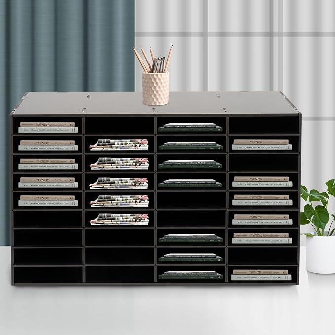 36 Slots Literature Organizer, Desktop Paper & Mail File Sorter - Image 2