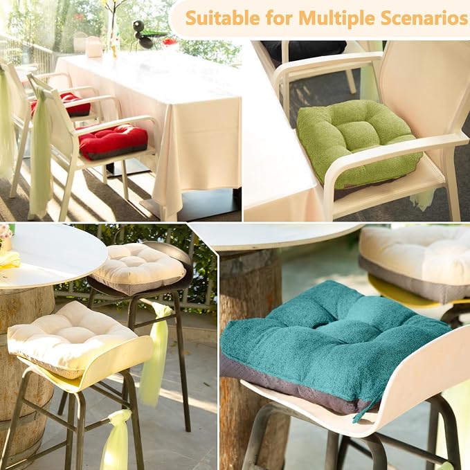 MAGIC ELEPHANT Chair Cushions for Dining Chairs, Memory Foam Kitchen Chair - Image 6