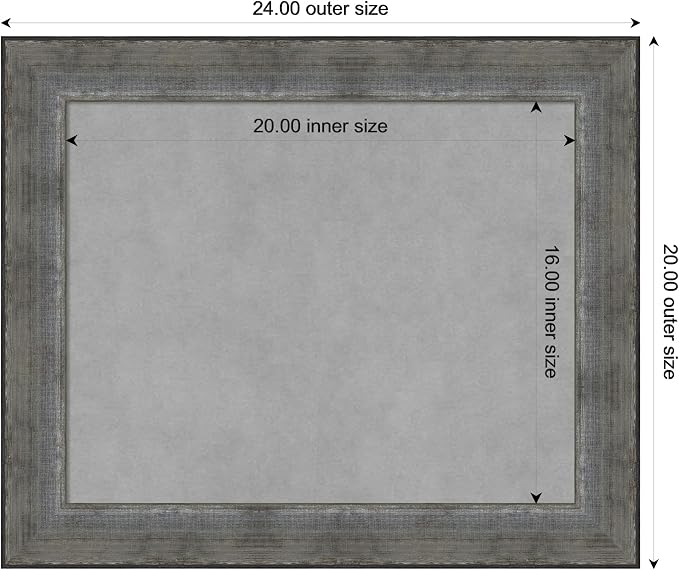 Amanti Art Silver Framed Magnetic Board 20x24 Small Vision Board - Image 4