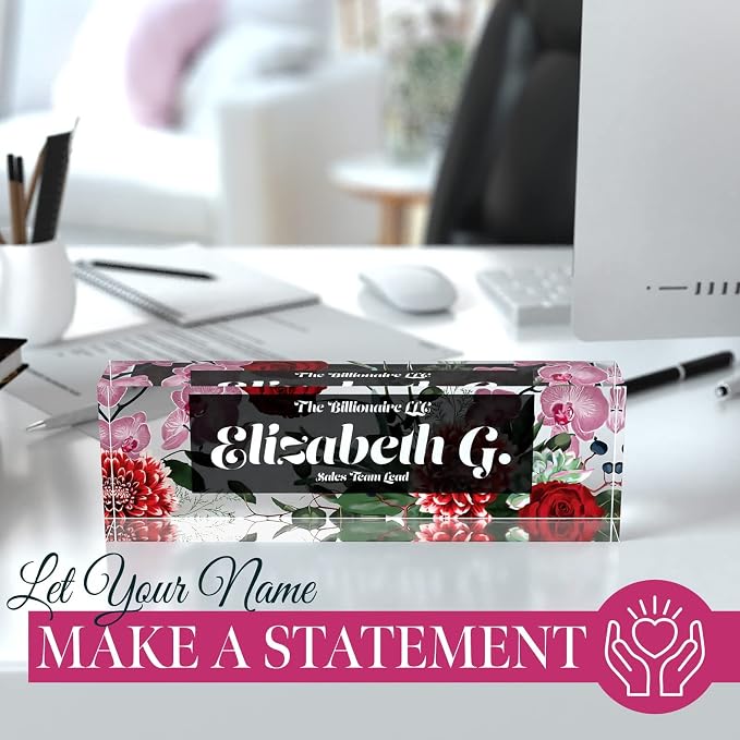 Desk Name Plate Personalized, Custom Name Plates, 2½/x8 Inches, Thick - Image 4