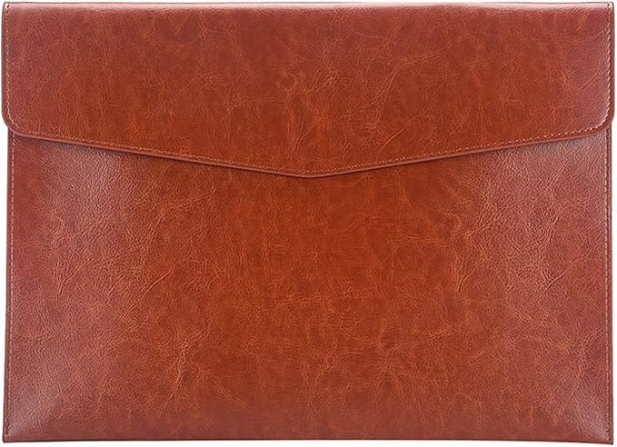 PU Leather A4 File Folder Document Holder Envelope Folder Case by enyuwlcm