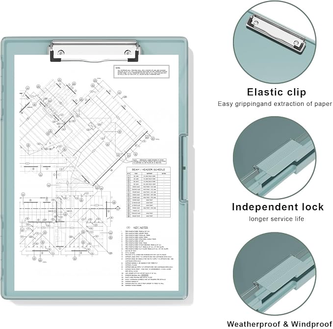 Hongri Clipboard with Storage, Heavy Duty with Dual Compartment, Smooth Writing - Image 3