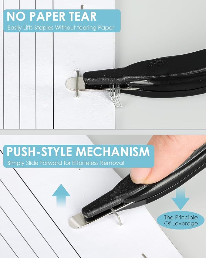 KTRIO Magnetic Staple Remover Tool 6 Pack, Classic Black | Professional Stapler - Image 4