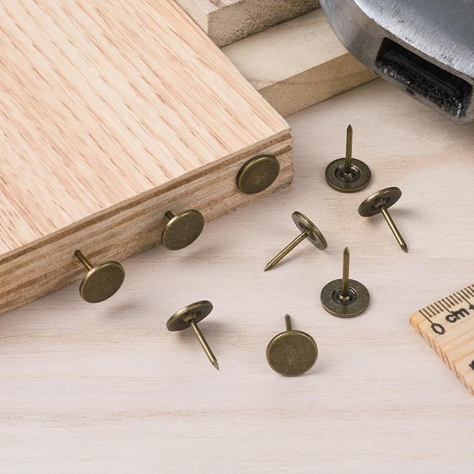120pcs Metal Thumb Tacks, 0.4x0.51in, Bronze | Metal, Heavy Duty Flat Head - Image 6
