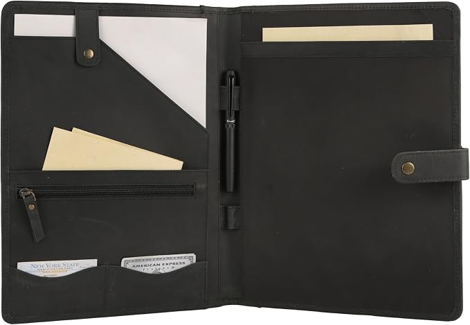 KomalC Leather Portfolio Folder - Image 3