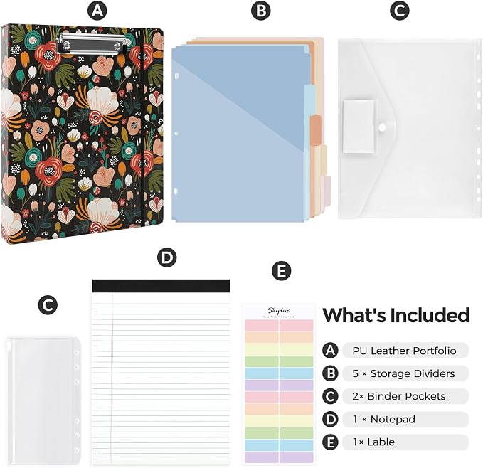 SKYDUE 1 Inch 3-Ring Binder - Image 3