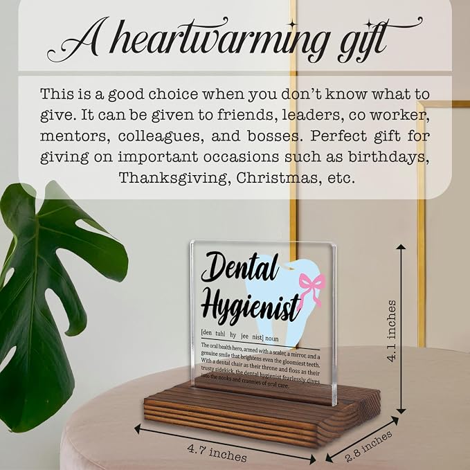 Dental Hygienist Gift Desk Decor Sign, Appreciation Plaque - Image 4