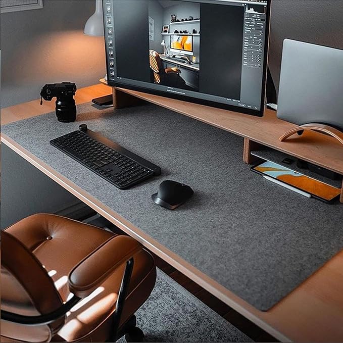 Felt Desk Mat | Computer Mat for Desk | Large Felt Mouse Pad and Keyboard Mat | - Image 8