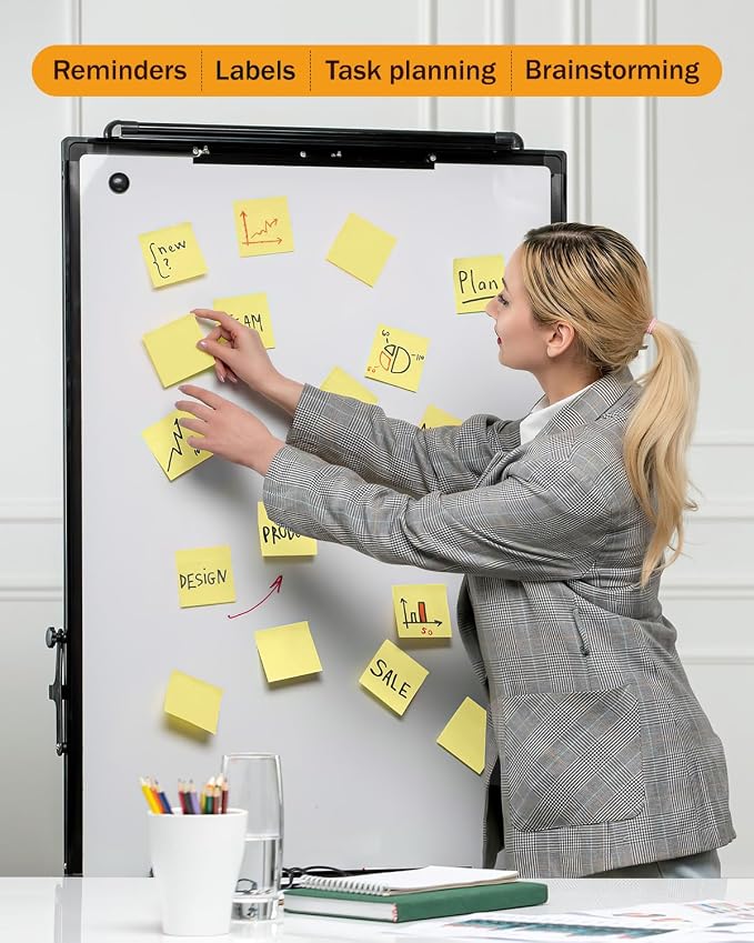 Sticky Notes 3x3 in 3600 Sheets 48 Pads Yellow Self-Stick Memo Pads Clean - Image 4