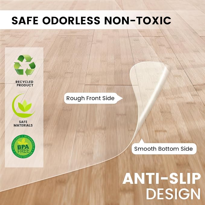 Clear Chair Mat for Hardwood Floors 36"x48" - Image 4