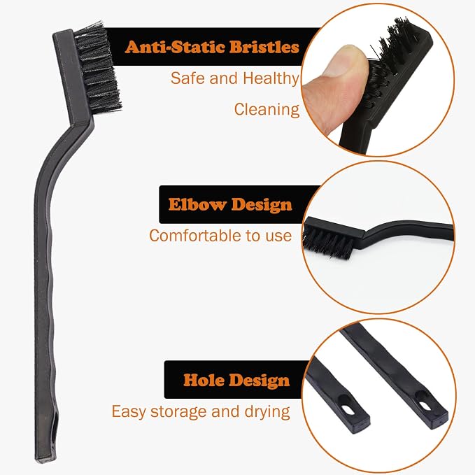 10PCS Anti Static ESD Cleaning Brush Kit, Keyboard PCB Motherboards Circuit - Image 3