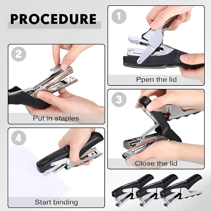 Yexiya Heavy Duty Plier Stapler Heavy Duty Office Hand Held Stapler Effortless - Image 3