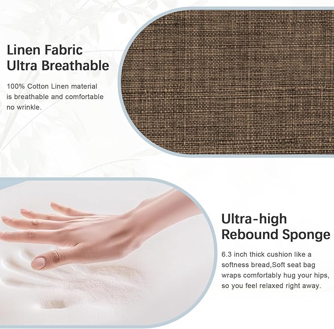 Accent Chair 2 Seat, Arm Chairs with Soft Seat and Armrests for Living Room, Love seat for Dining, Reading, and Waiting Rooms (Brown)-DeskLoop Office