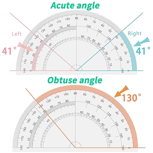 Professional Geometry Compass Set, Starter Compass Set Includes 2 Drafting Compasses, Protractor, 2 Set Squares, Ruler in Storage Box, Back-to-School Math Supplies for Students, Black-DeskLoop Office