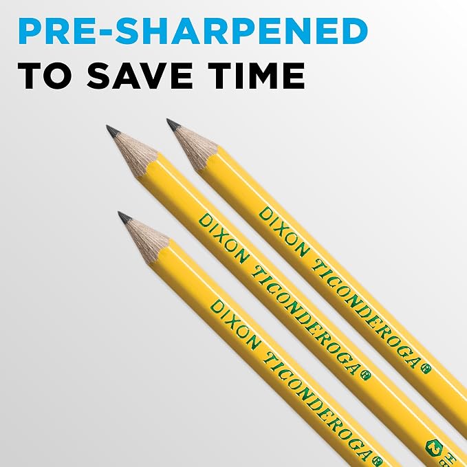 Ticonderoga Wood-Cased Pencils, Pre-Sharpened, 2 HB Soft - Image 5