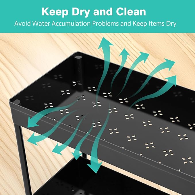 APWNRJA Under Sink Organizers 2 Pack, Pull-Out Sliding Cabinet Organizer - Image 5