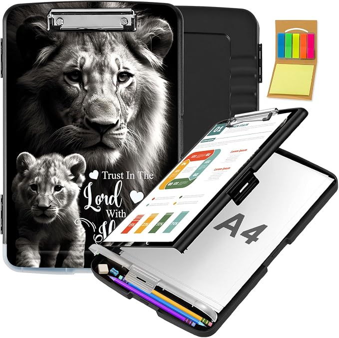 Clipboard with Storage, Office Supplies Nursing Clipboards Folder with Pen by CAPAUNVDA