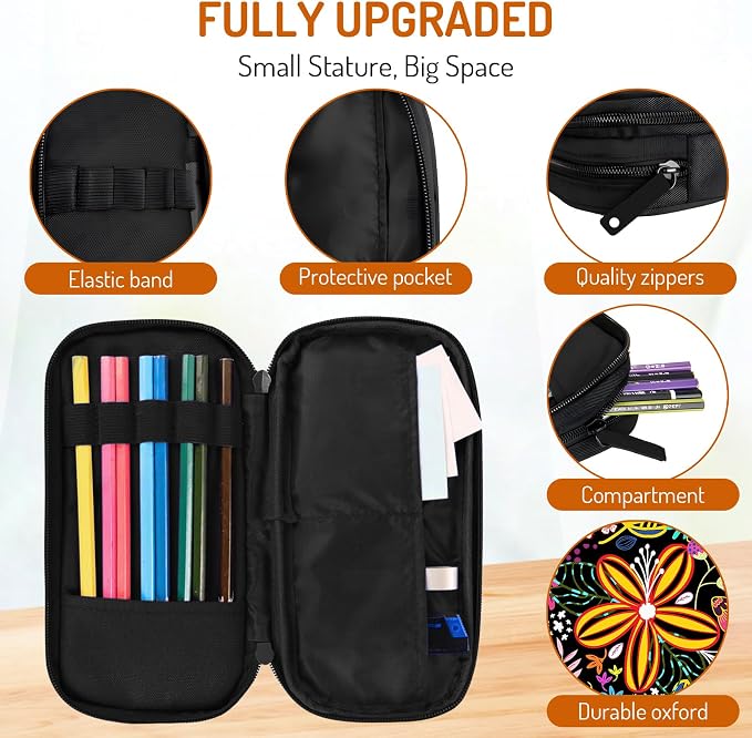 Cute Pencil Case for Girls, Large Girls Pencil Pouch for School Supplies - Image 2