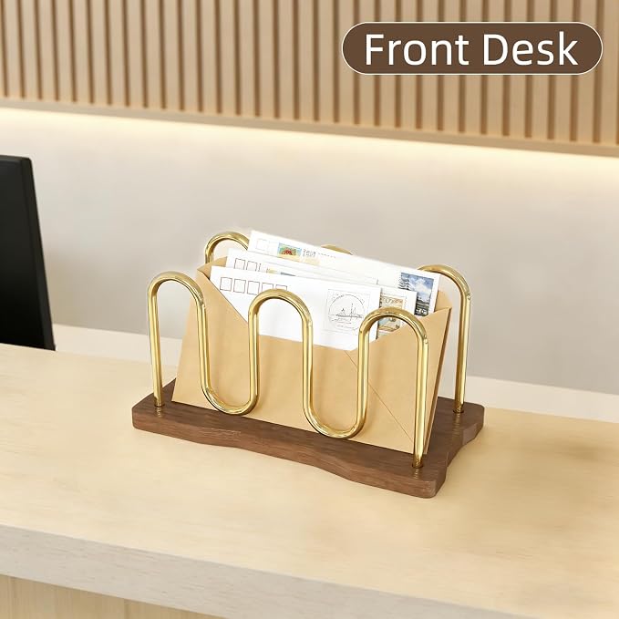 Mail Holder Organizer Countertop, Metal Mail Sorter - Image 6