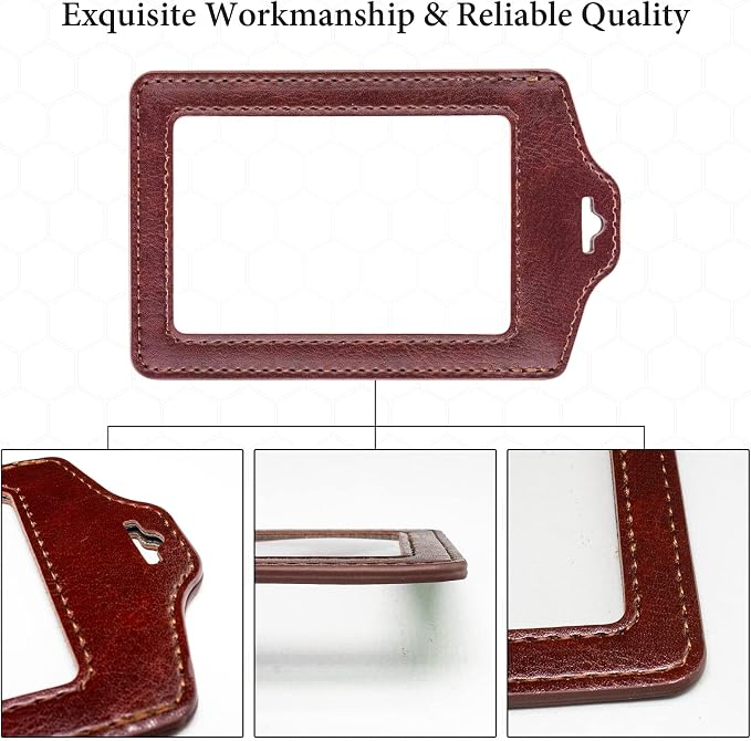 Teskyer 2 Pack Double Sided Clear Badge Holder - Image 5