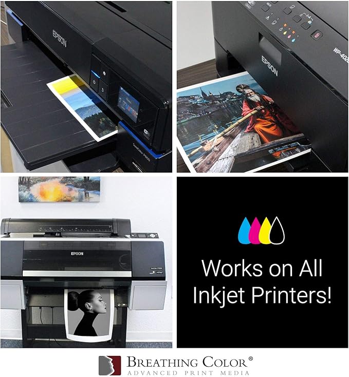 Premium Lyve Matte Canvas Sheets Professionals choice for Archival Inkjet for Use on Epson, Canon and HP printers. 17 inch x 22 inch 25sh-DeskLoop Office