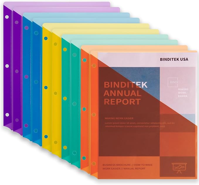Binditek 10 Pack Poly Slash File Jackets by Binditek