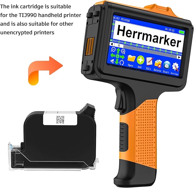 Original New 42ml Quick Dry Ink Cartridge, Replacement Compatible for 0.5inch/12.7mm Handheld Inkjet Printer TIJ314/TIJ990/T1000(Red)-DeskLoop Office