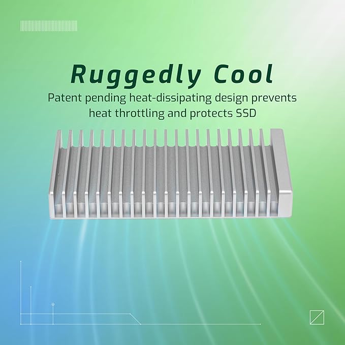 OWC Express 1M2 40Gb/s Portable NVMe SSD USB4 (Thunderbolt Compatible/USB-C) Ultra Fast External SSD Drive with Aluminum Heat Sink Enclosure (Enclosure Only)-DeskLoop Office