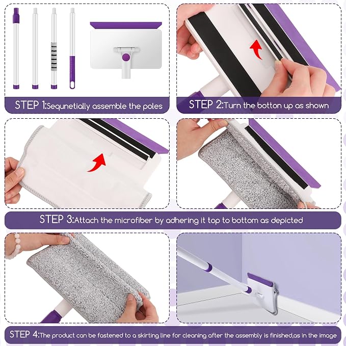 Baseboard Cleaner Tool with Handle, Bathroom Kitchen - Image 6