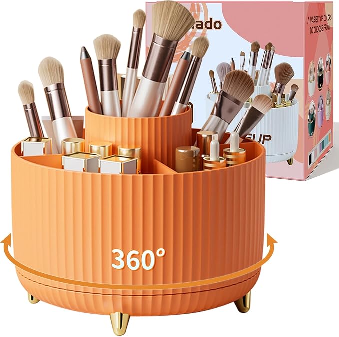 fanado 360° Rotate Makeup Brush Holder Organizer, Makeup Organizers Countertop by Unknown