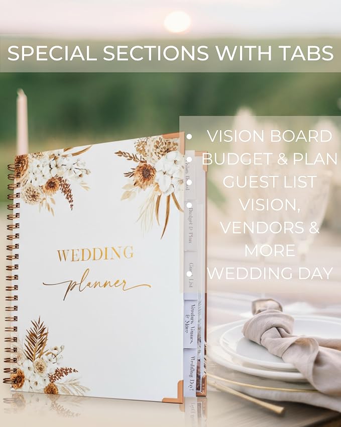 Beautiful Boho Wedding Planner Book and Organizer - Image 5
