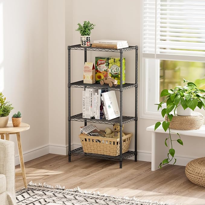 SINGAYE 4 Tier Storage Rack Wire Shelving Unit Shelves Metal - Image 8