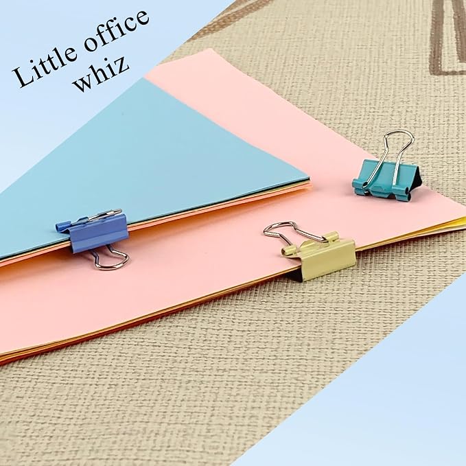 40-Pack Mini Binder Clips in 4 Colors, 15mm/0.6-Inch Small Paper Clips - Image 7