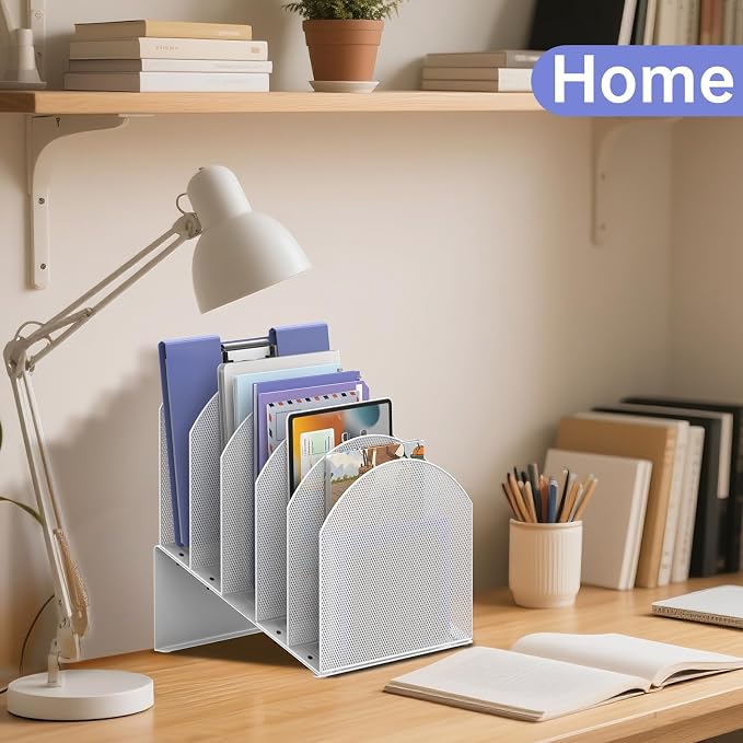 File Organizer for Desk, 5-Section Mesh Mail Holder, mail organizer and folder - Image 8
