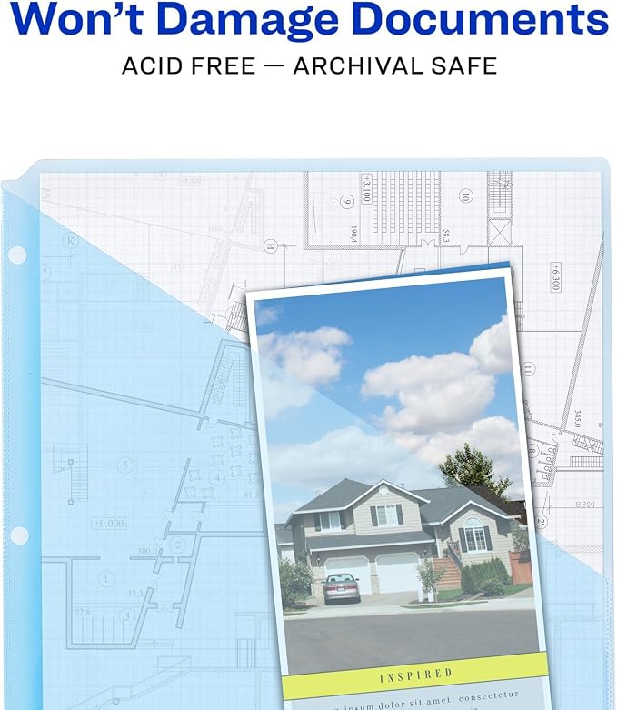 Avery Binder Pockets, 8.5" x 11", 5 Slash Jackets - Image 3