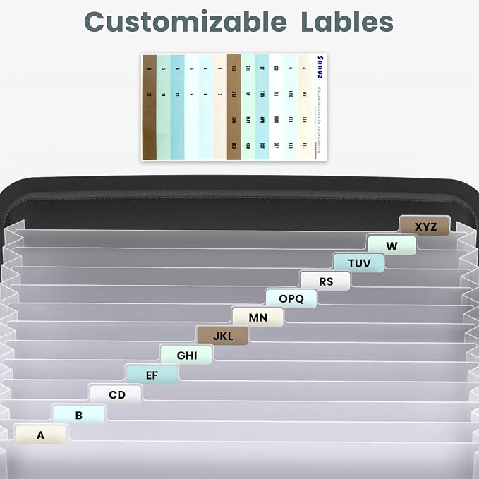 Sooez Heavy Duty Accordion File Organizer - Image 8