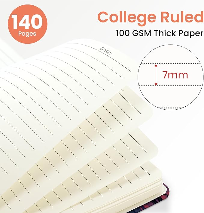 ZOTIA Lined Spiral Journal for Women, A5 Pretty Hardcover Notebook for Work - Image 2