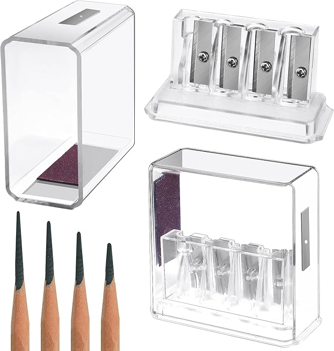 2 Pieces Carpenter Long Point Manual Pencil Sharpener by Outus