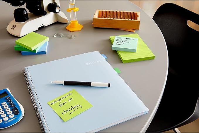 Post-it Super Sticky Notes, Assorted Bright Colors, 3x3 in, 15 Pads/Pack, 45 Sheets/Pad, 2X The Sticking Power, Recyclable, Multi-Color-DeskLoop Office
