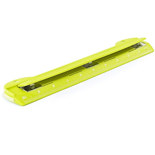 3 Hole Punch Green, Portable Hole Puncher by Enday